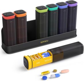 Weekly Pill Organizer 3X a Day, Detachable Pill Box 7 Day, Large 3 Times Daily Pill Case, Travel Pill Container Holder