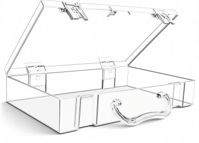 Clear Hinged Plastic Containers,Keepsake Storage Boxes Plastic,Display Case Use for Storage and Organization Jewelry,Tools, Office supplies