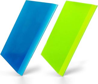 2pack Squeegee Rubber Squeegee, 5.1x 2 inch, for Cleaning Glass, Shower Door and Car Windows and Screen Printing, Blue/Green