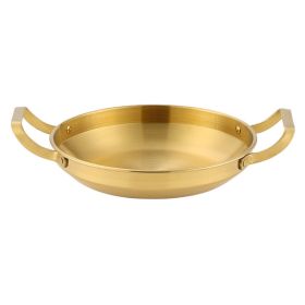 Double Ears Pan Seafood Rice Pan Fried Chicken Tray (Color: Gold, Type: 22cm)